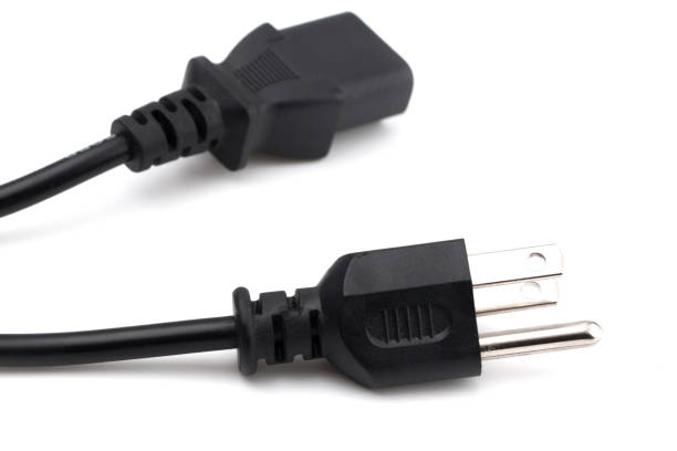 istock American Three Prong Power Cable on a White Background 1031526114