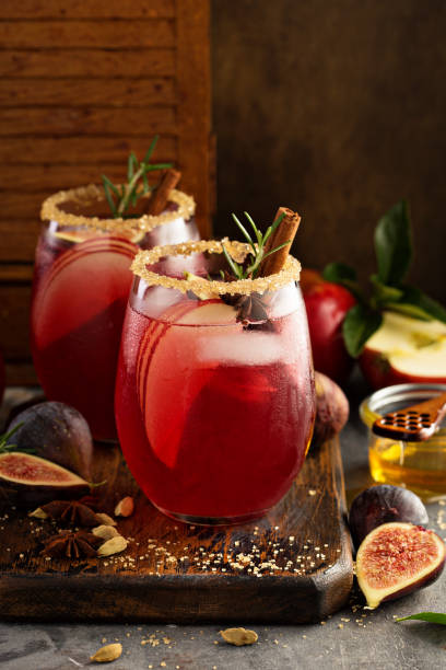 istock Fall sangria cocktail, fig and honey martini 1031535202