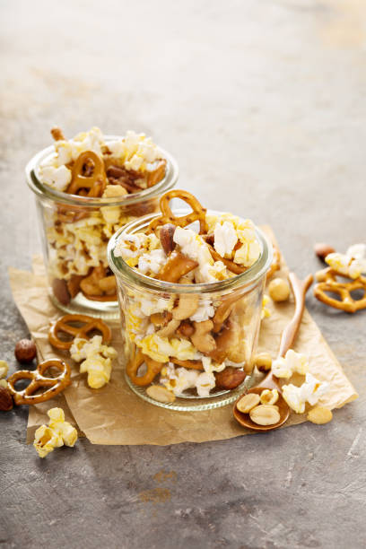 istock Trail mix with popcorn and pretzels 1031535546