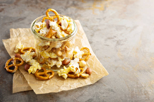 istock Trail mix with popcorn and pretzels 1031535568