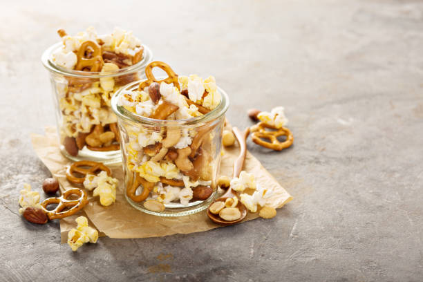 istock Trail mix with popcorn and pretzels 1031535614