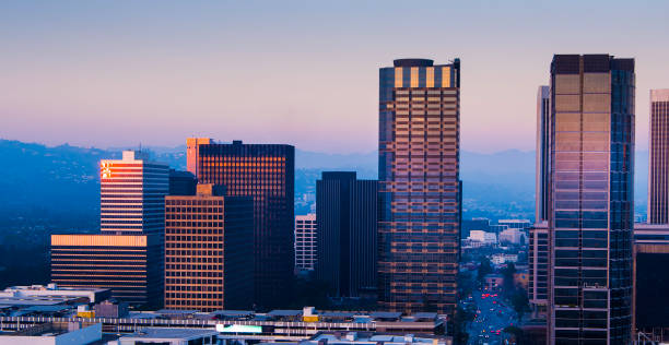 istock Century City Skyline -  Aerial Drone Shot 1031538698