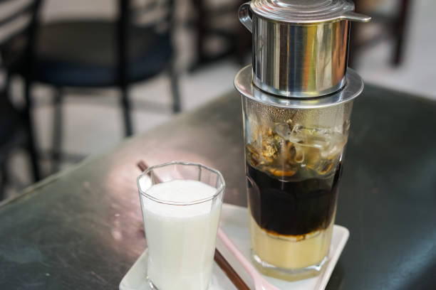 istock Vietnamese Drip Coffee served with milk. 1031545602