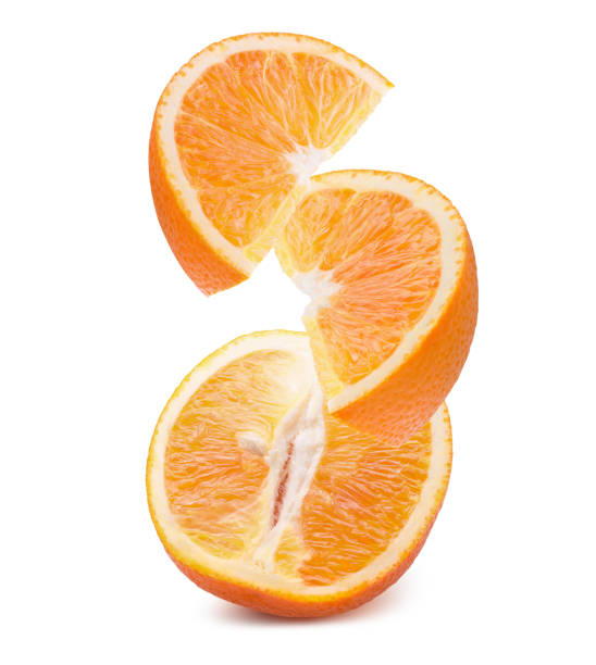 istock orange with slices isolated on a white background 1031548030