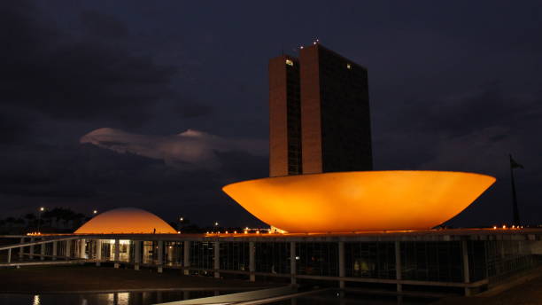 kongres narodowy, brasília df, brazylia - national congress building zdjęcia i obrazy z banku zdjęć