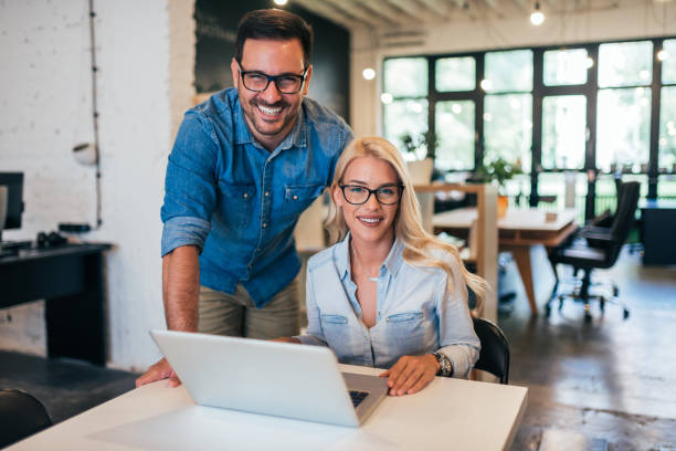 istock Portrait of a two young creative colleagues. 1031563596