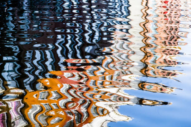Rippled Reflection in Amsterdam stock photo