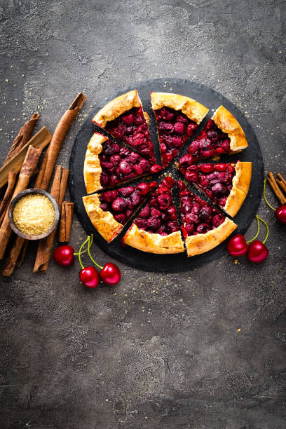 istock Fruit pie. Sweet pie, tart with fresh cherry. Delicious cake with cherry 1031576006