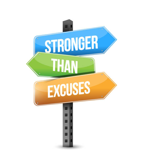 istock Stronger than Excuses multiple destination color street sign 1031581376