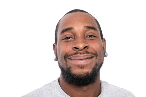 istock Black man looking at the camera on white background 1031581464