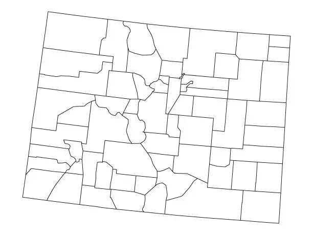 Vector illustration of Colorado County Map