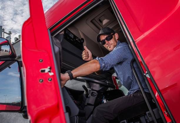 istock Truck Driver Thumb Up 1031587502