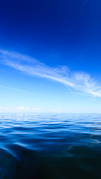 istock Beautiful seascape evening sea horizon and sky. 1031593510
