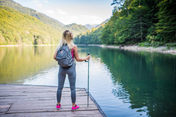 istock Woman on the lake 1031593618