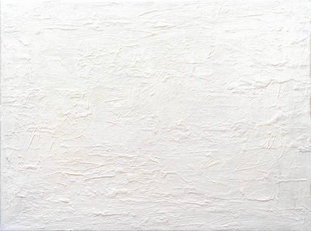 織り目加工の背景抽象ホワイト アクリル画 - textile textured canvas rough ストックフォトと画像