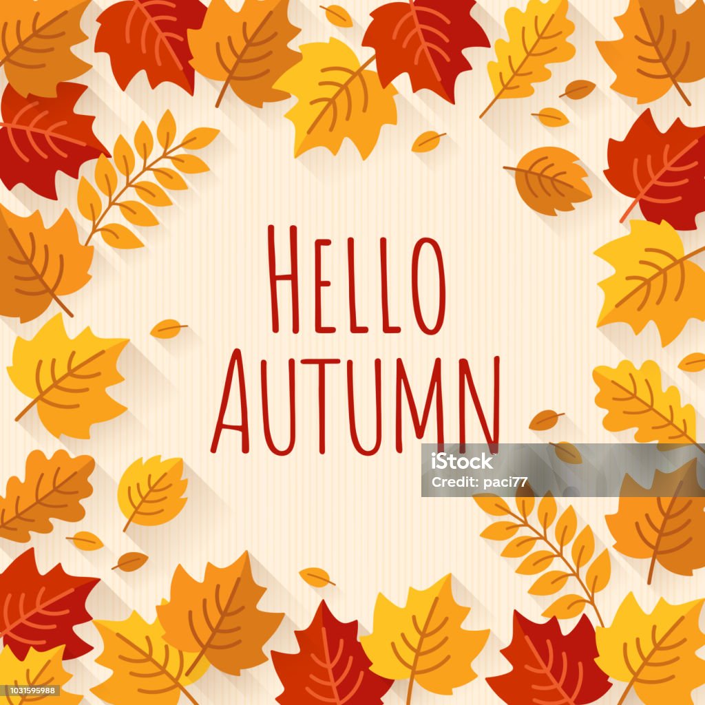 Autumn Background Autumn Background with leaves frame and copy space. Autumn stock vector