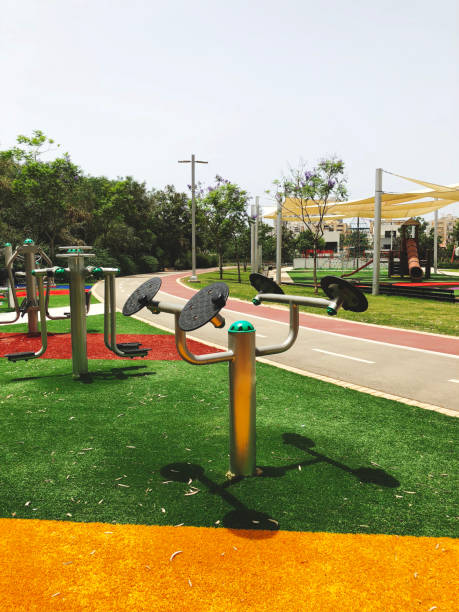 istock Exercise equipment in a public park in Rishon Le Zion, Israel. 1031596708
