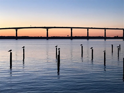 Sunset in Solomons Island Patuxent River Calvert County Southern (Maryland) USA