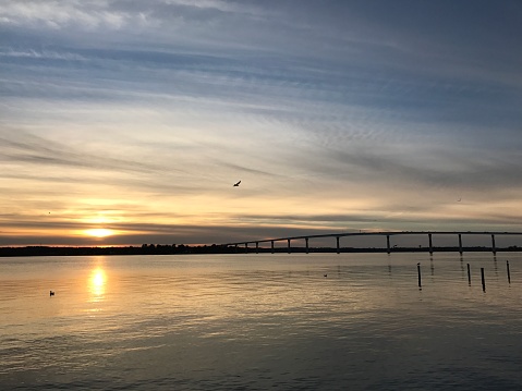 Sunset in Solomons Island Patuxent River Calvert County Southern (Maryland) USA