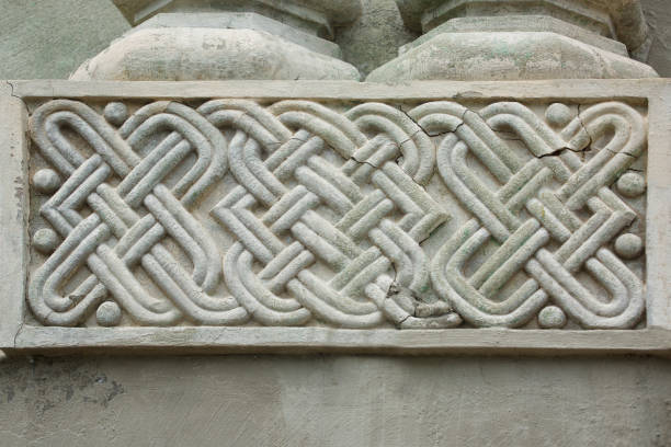 istock The bas-relief on the facade of a historic building 1031599334
