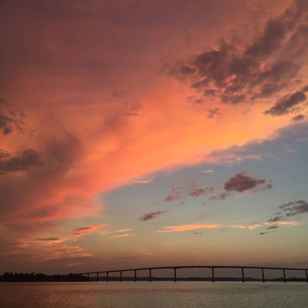 Sunset in Solomon’s Island Calvert County Southern Maryland  USA stock photo
