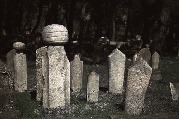 istock The Tombstones in Ancient Cemetery 1031600464