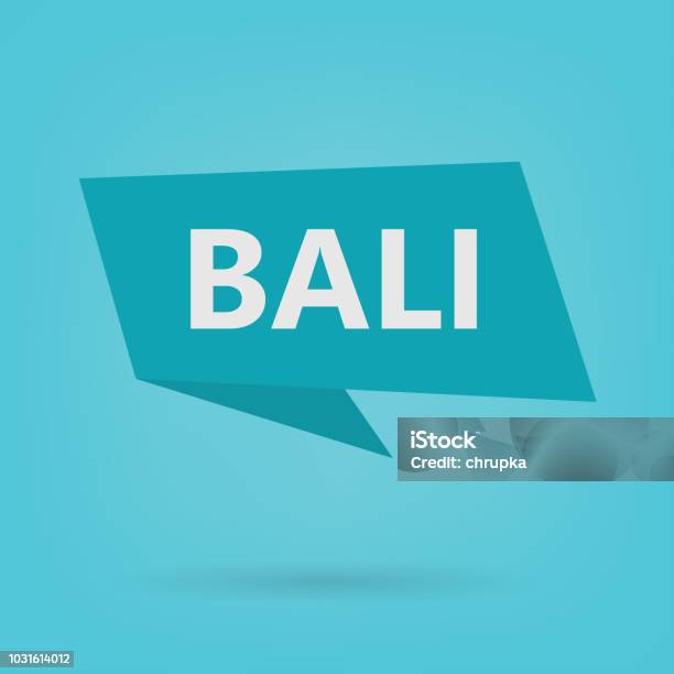 Baliwort Auf Einem Aufkleber Stock Vektor Art und mehr Bilder von Bali - Bali, Banneranzeige, Blase - Physikalischer Zustand