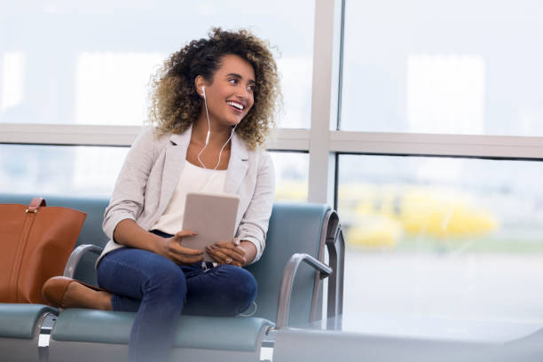 istock Woman waiting for flight 1031623290