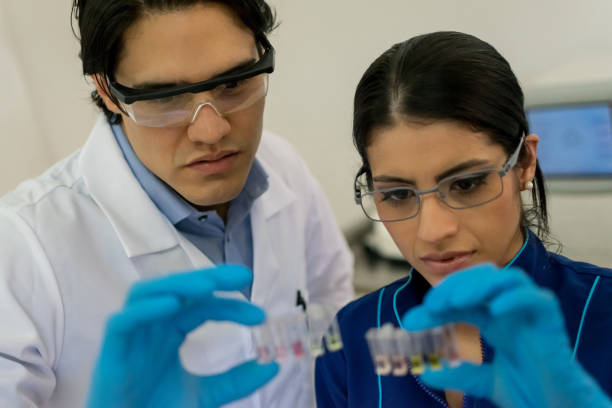 istock Lab technician and doctor looking at some samples at the laboratory 1031629930