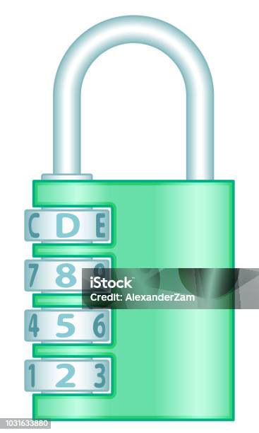 Numbers Locks Vector Number Lock Illustration Stock Illustration - Download Image Now ...