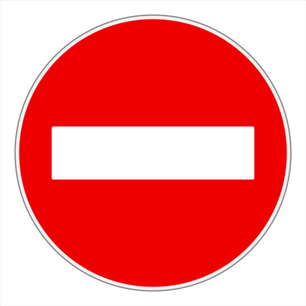 roadsign No entry or Do not enter! traffic sign exclusive stock illustrations