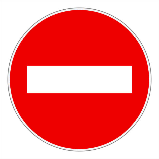 roadsign No entry or Do not enter! traffic sign exclusive stock illustrations