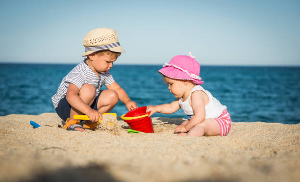 istock Brother and sister spending their vacation at  summer resort 1031643772
