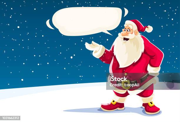 Christmas Santa Claus Speaking With Message Cloud Stock Illustration - Download Image Now - Adult, Adults Only, Brand Name Online Messaging Platform