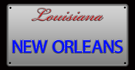 Louisiana License Plate illustration