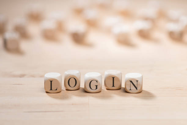 istock Login word on wooden cubes. Login concept 1031672624