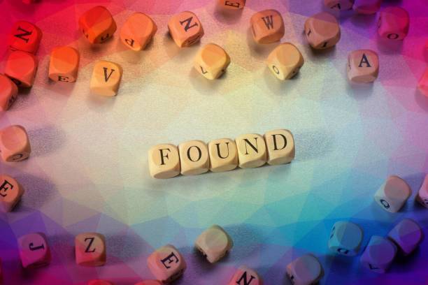 istock Found word on wooden cubes. Found concept 1031676598