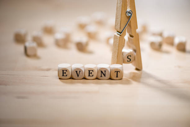 istock Events word on blocks. Events concept. 1031678894
