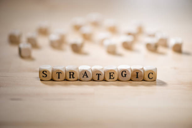 istock Strategic word on blocks. Strategic concept. 1031679470