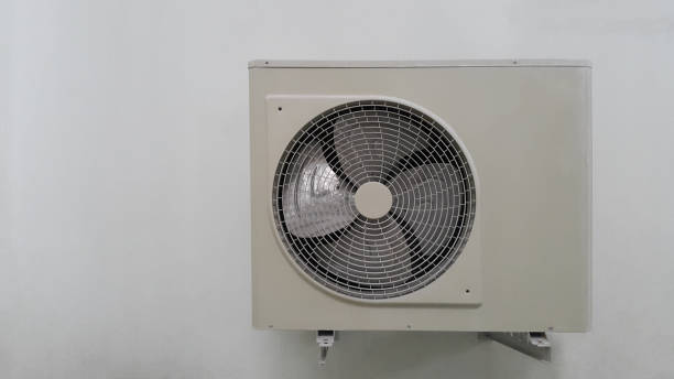 istock air condition unit on wall , outdoor part for condencing unit 1031712844