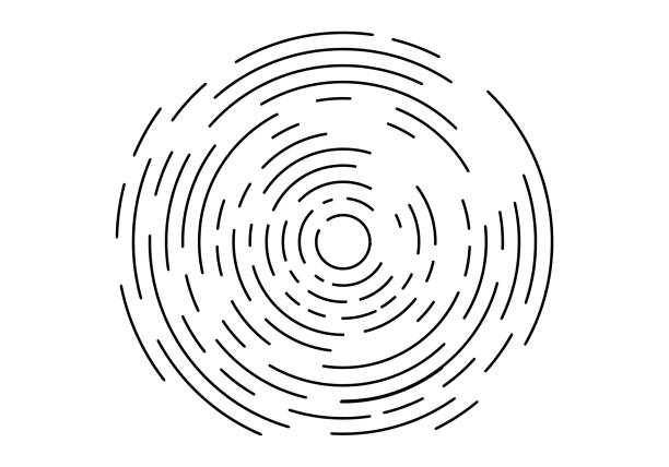 Abstract geometric vortex, Circular swirl lines, fingerprint. Vector illustration Abstract geometric vortex, Circular swirl lines, fingerprint. Vector illustration concentric stock illustrations