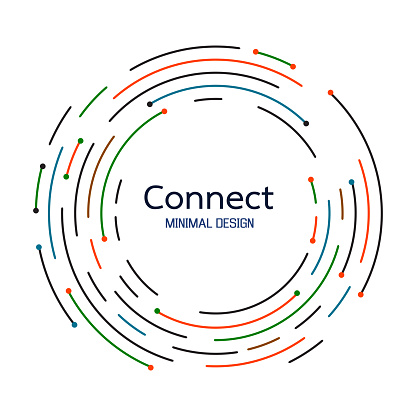 Abstract network connection. icon logo design. Vector Illustration