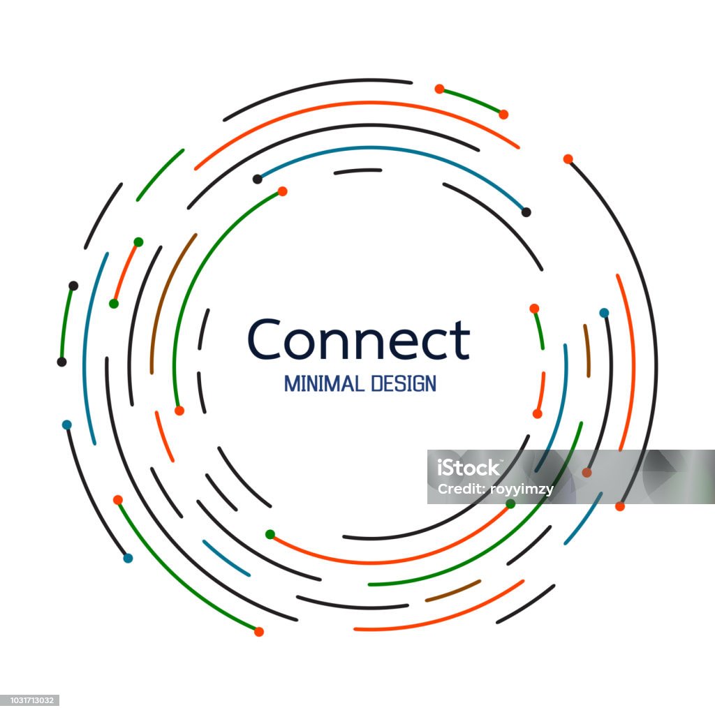 Abstract network connection. icon logo design. Vector Illustration Connection stock vector