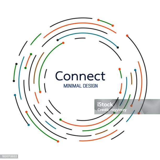 Abstract Network Connection Icon Logo Design Vector Illustration Stock Illustration - Download Image Now