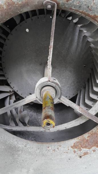 istock Old electrical blower damage and casing decay because corrosion 1031713058