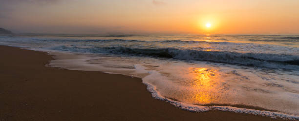 A warm sunrise on the beach