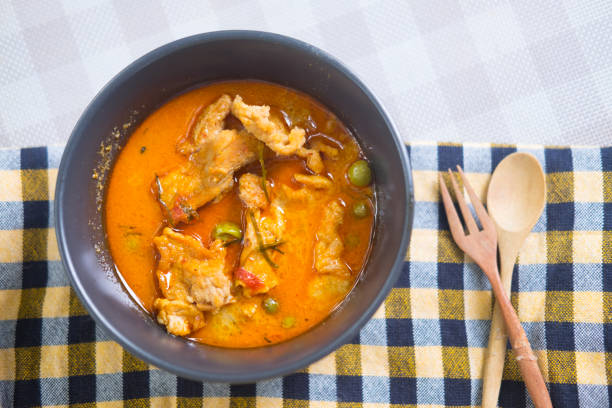 istock Close up Panaeng curry with pork or Red curry with pork (Panang pork) 1031746608