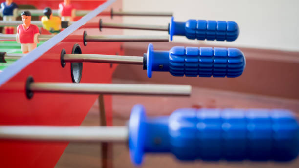 istock Close up handle Table football games 1031760112
