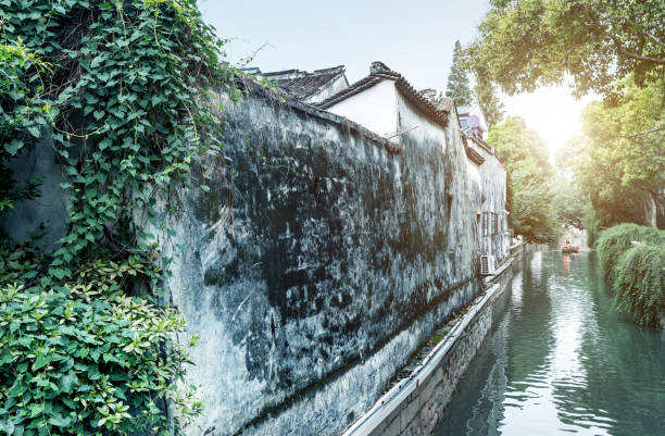 China's ancient town Zhouzhuang Zhouzhuang, China is a famous water town in the Suzhou area. There are many ancient towns in the south of the Yangtze River. water town zhouzhuang china stock pictures, royalty-free photos & images