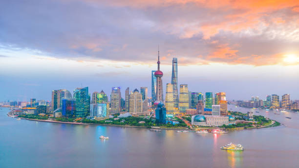 istock View of downtown Shanghai skyline at twilight 1031781488
